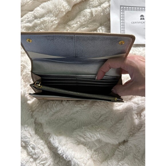 Prada Long Wallet Cream, silver & white with COA - Picture 5 of 10